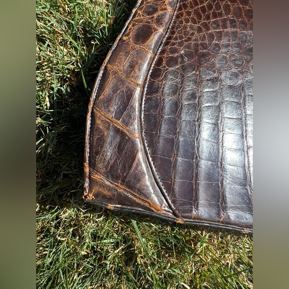 50s Vintage Crocodile Handbag - Picture 5 of 14